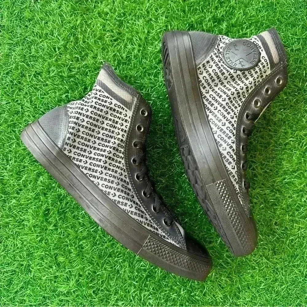 🍀New Converse Chuck Taylor All Star Ctas Hi Black / Black - Picture 5 of 7